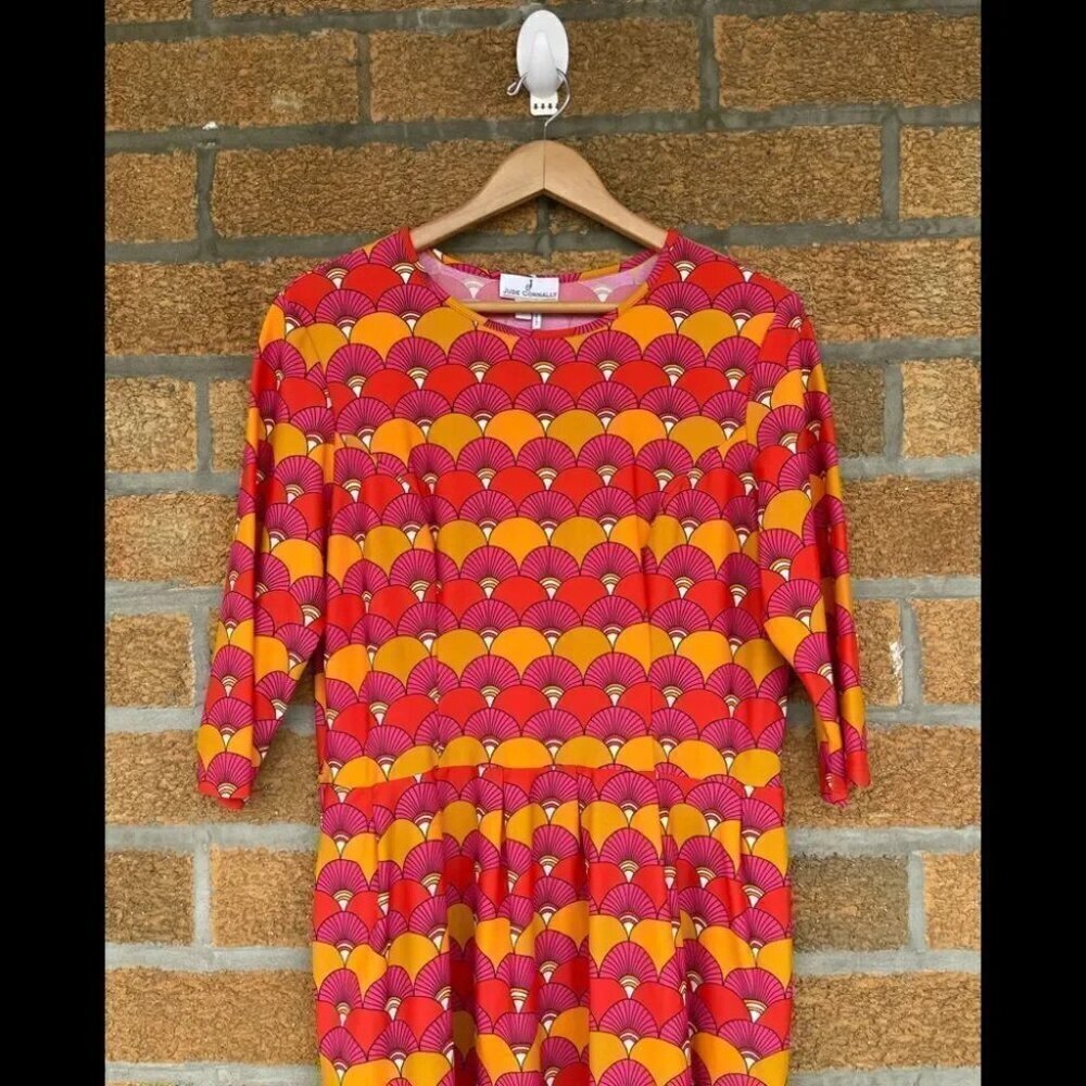 Jude Connally printed dress size large - Picture 2 of 7
